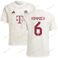 Joshua Kimmich 6 Bayern Munich 2023/24 Third Youth Jersey - White