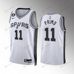 Joshua Primo 11 San Antonio Spurs 2022-23 Association Edition White Men Jersey Swingman