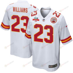 Joshua Williams 23 Kansas City Chiefs Super Bowl LVII Champions 3 Stars Men's Jersey - White