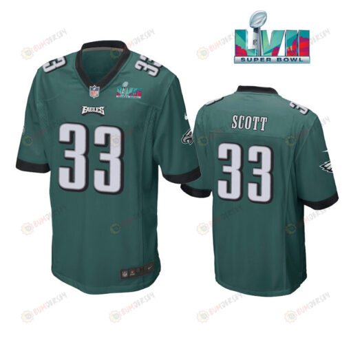 Josiah Scott 33 Philadelphia Eagles Super Bowl LVII Game Player Men Jersey - Green