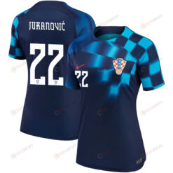 Josip Juranovi? 22 Croatia National Team 2022-23 Qatar World Cup - Away Women Jersey