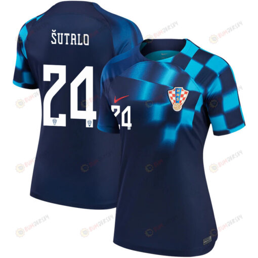 Josip ?utalo 24 Croatia National Team 2022-23 Qatar World Cup Away Women Jersey