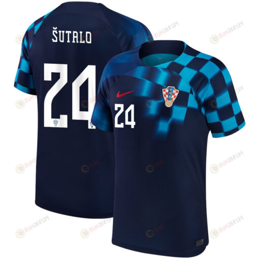 Josip ?utalo 24 Croatia National Team Qatar World Cup 2022-23 Away Jersey