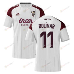 Jovanny Bol?var 11 Albacete 2022-23 Home Jersey - White