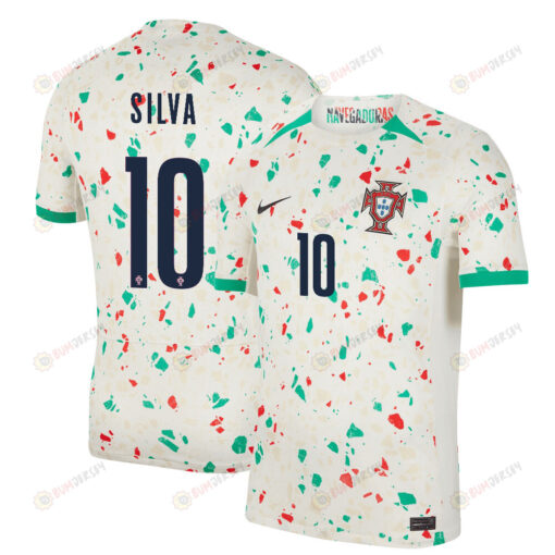 J?ssica Silva 10 Portugal Women's National Team 2023-24 World Cup Away Men Jersey