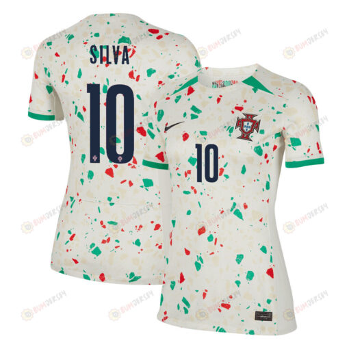 J?ssica Silva 10 Portugal Women's National Team 2023-24 World Cup Away Women Jersey