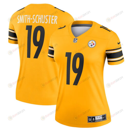 JuJu Smith-Schuster 19 Pittsburgh Steelers Women's Inverted Legend Jersey - Gold