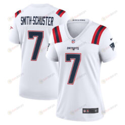 JuJu Smith-Schuster 7 New England Patriots Women's Game Player Jersey - White