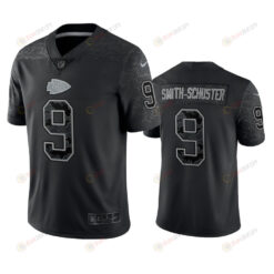 JuJu Smith-Schuster 9 Kansas City Chiefs Black Reflective Limited Jersey - Men