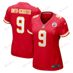 JuJu Smith-Schuster 9 Kansas City Chiefs Game Women Jersey - Red Jersey