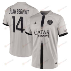 Juan Bernat 14 Paris Saint-Germain 2022/23 Away Breathe Stadium Men Jersey - Black