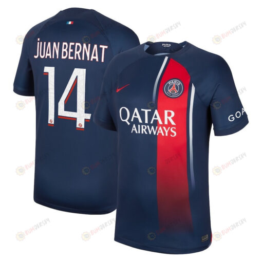 Juan Bernat 14 Paris Saint-Germain 2023/24 Home Men Jersey - Navy