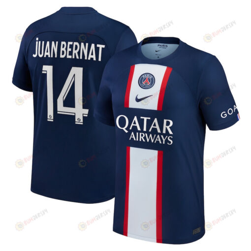 Juan Bernat 14 Paris Saint-Germain Youth 2022/23 Home Player Jersey - Blue