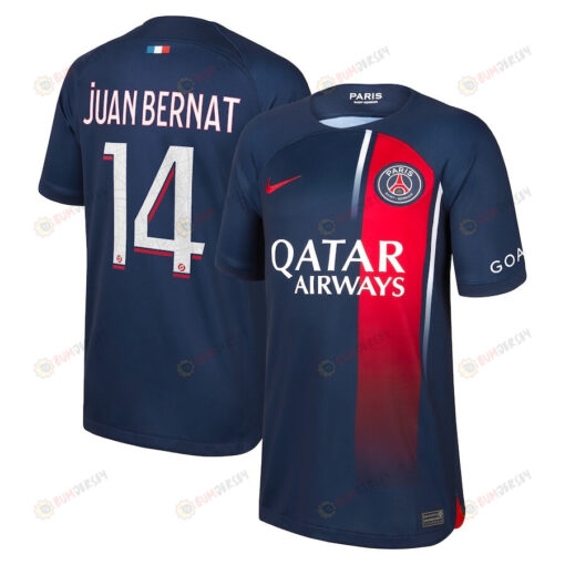 Juan Bernat 14 Paris Saint-Germain Youth 2023/24 Home Jersey - Navy