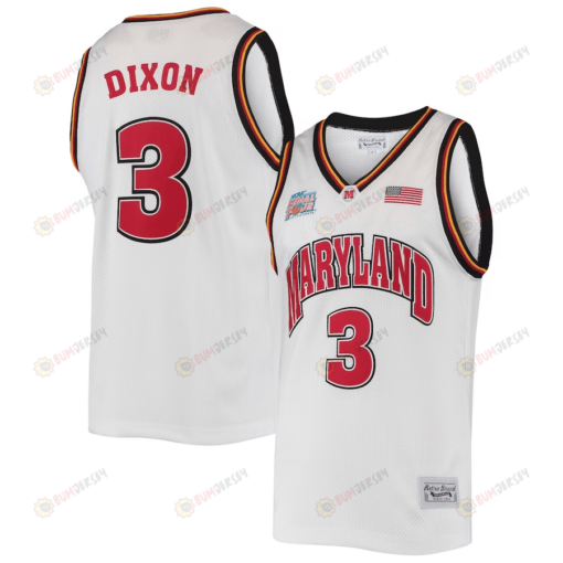 Juan Dixon 3 Maryland Terrapins NCAA Basketball Final Four Retro Classic Jersey