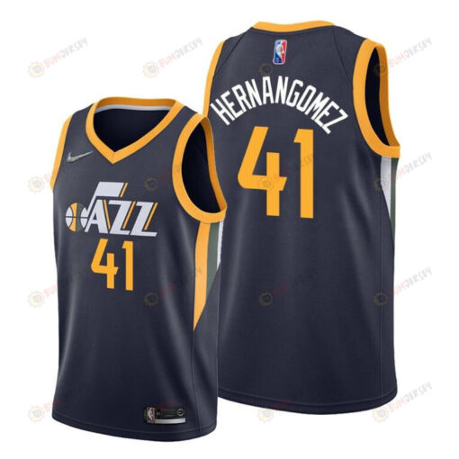 Juan Hernangomez 41 Utah Jazz 2022 Icon Edition Navy Jersey Diamond Badge - Men Jersey