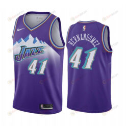 Juan Hernangomez Utah Jazz Purple 41 Classic Edition Jersey 2022 Trade - Men Jersey