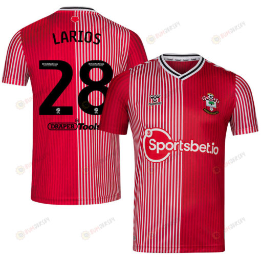 Juan Larios 28 Southampton FC 2023/24 Home Men Jersey - Red