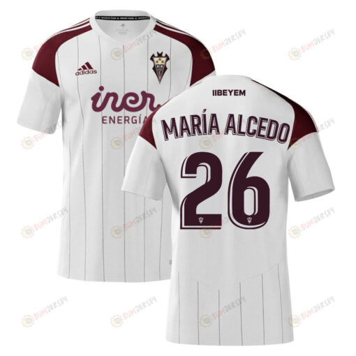 Juan Mar?a Alcedo 26 Albacete 2022-23 Home Jersey - White