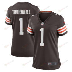 Juan Thornhill 1 Cleveland Browns Women's Team Game Jersey - Brown