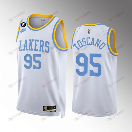 Juan Toscano-Anderson 95 2022-23 Los Angeles Lakers White Classic Edition Jersey