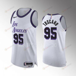 Juan Toscano-Anderson 95 Los Angeles Lakers 2022-23 City Edition Jersey White