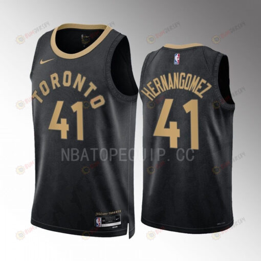 Juancho Hernangomez 41 2022-23 Toronto Raptors Black City Edition Jersey Swingman