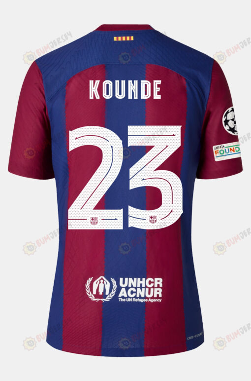 Jules Kound? 23 Barcelona 2023/24 With UCL Badge Home Women Jersey