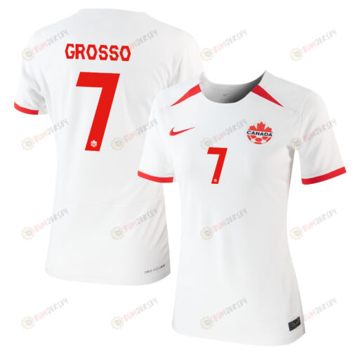 Julia Grosso 7 Canada Women's National Team 2023-24 World Cup Away Women Jersey