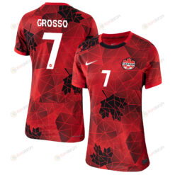 Julia Grosso 7 Canada Women's National Team 2023-24 World Cup Home Women Jersey