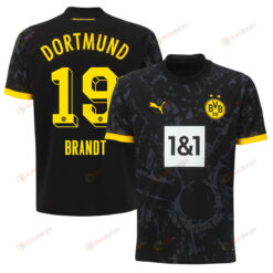 Julian Brandt 19 Borussia Dortmund 2023-24 Away Men Jersey - Black