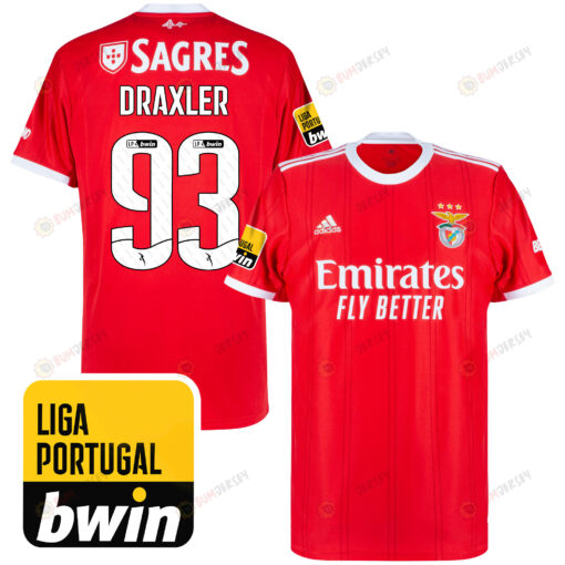 Julian Draxler 93 Benfica 2022-2023 Home Men Jersey - Red