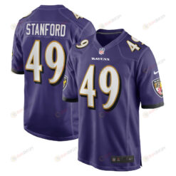 Julian Stanford 49 Baltimore Ravens Home Game Player Jersey - Purple