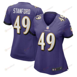 Julian Stanford Baltimore Ravens Women's Home Game Player Jersey - Purple