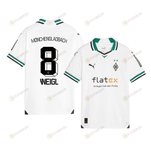 Julian Weigl 8 Borussia M?nchengladbach 2023-24 Home YOUTH Jersey - White