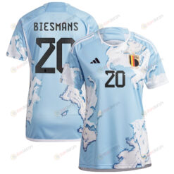 Julie Biesmans 20 Belgium 2023 National Team Away Jersey - Women