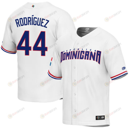 Julio Rodr?guez 44 Dominican Republic Baseball 2023 World Baseball Classic Jersey - White