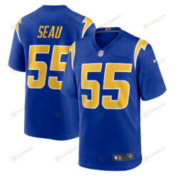 Junior Seau 55 Los Angeles Chargers Retired Player Alternate Game Jersey - Royal