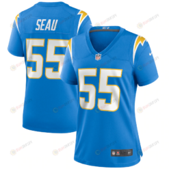 Junior Seau 55 Los Angeles Chargers Women's Game Retired Player Jersey - Powder Blue