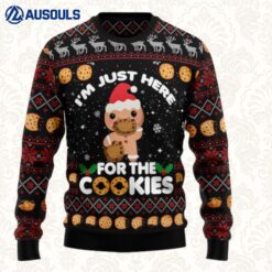 Just Here For The Cookies Ugly Sweaters For Men Women Unisex