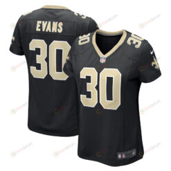 Justin Evans 30 New Orleans Saints Women's Game Player Jersey - Black