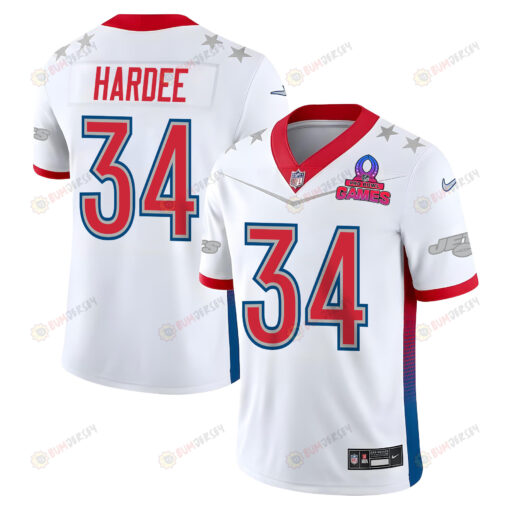 Justin Hardee 34 Jets Pro Bowl 2023 Patch Men Jersey - White