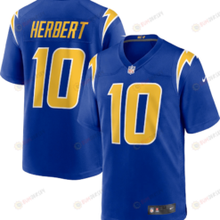 Justin Herbert 10 Los Angeles Chargers 2nd Alternate Game Jersey - Royal