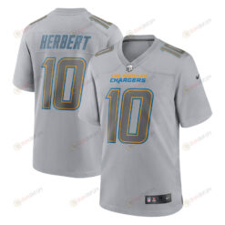 Justin Herbert 10 Los Angeles Chargers Atmosphere Fashion Game Jersey - Gray