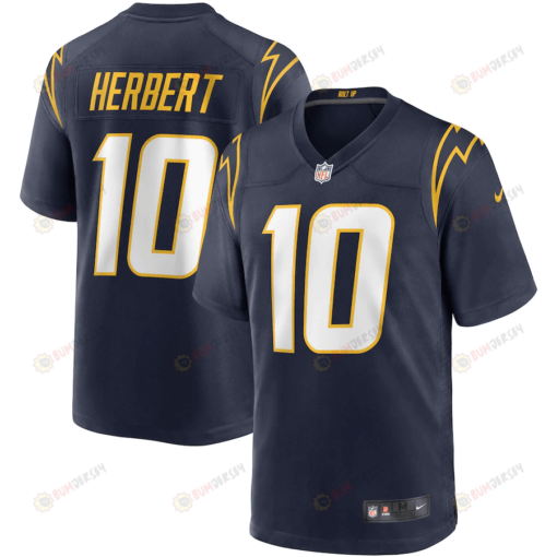 Justin Herbert 10 Los Angeles Chargers Game Jersey - Navy