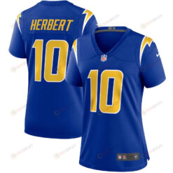 Justin Herbert 10 Los Angeles Chargers Women's Game Jersey - Royal