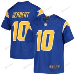 Justin Herbert 10 Los Angeles Chargers Youth Jersey - Royal