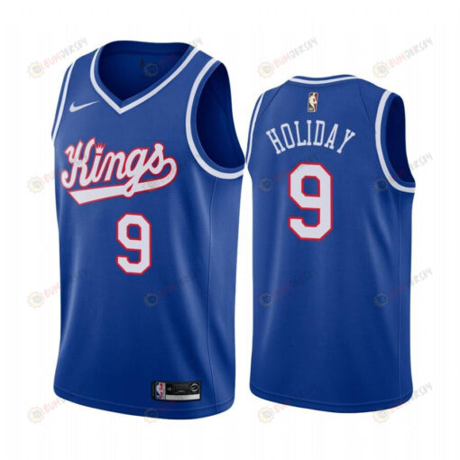 Justin Holiday 2022 Sacramento Kings Blue 9 Classic Edition Jersey - Men Jersey