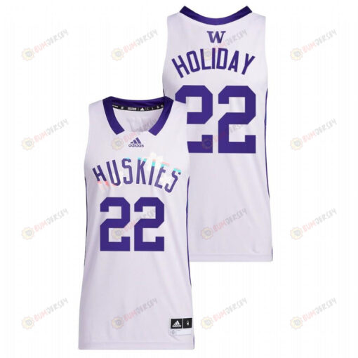 Justin Holiday 22 Washington Huskies Alumni Basketball Honoring Black Excellence Men Jersey - White