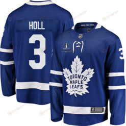 Justin Holl 3 Toronto Maple Leafs Stanley Cup 2023 Playoffs Patch Home Breakaway Men Jersey - Blue